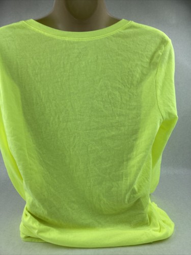 No Boundaries Bright Yellow Long Sleeve Scoop Neck Shirt Size L 11-13 - Picture 4 of 5