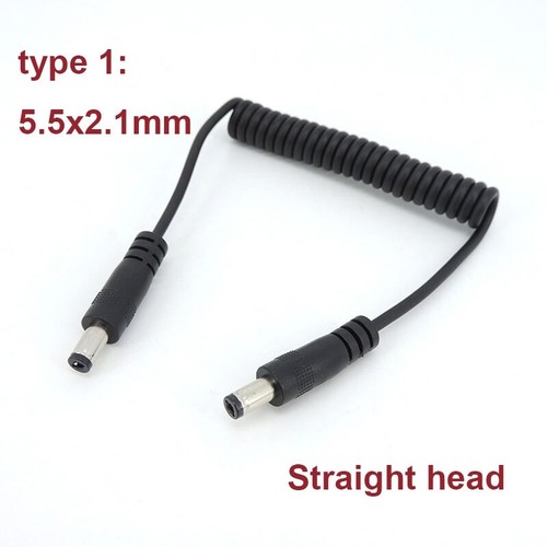 Cable de enchufe de resorte recto Angel macho a macho de 1 m DC de 5,5 x 2,1 mm cable de 2,5 mm - Imagen 6 de 9