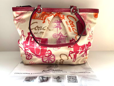 COACH Horse and Carriage Pink Tote Bag