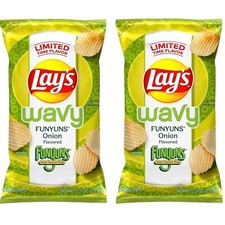 Lay's WAVY FUNYUNS Onion Flavored Potato Chips Ranch 7.75 Oz Lay's WAVY FUNYUNS Onion Flavored Potato Chips Ranch 7.75 Oz