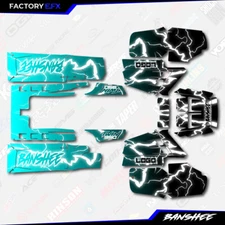 Cyan Lightning Racing Fender Graphics Kit fits Yamaha Banshee 350 Twin Decals