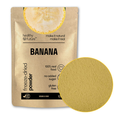 Gefriergetrocknetes Bananenpulver 100% natürlich ohne Zuckerzusatz ohne Konservierungsstoffe