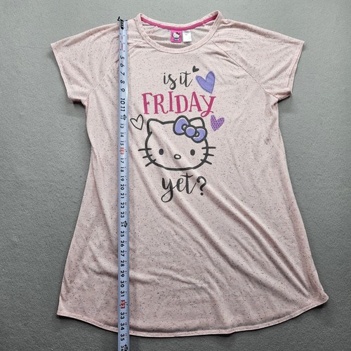 Is it Friday Yet? Hello Kitty Women's 2XL/3XL (20W-24W)Pink Graphic Shirt - Picture 8 of 13