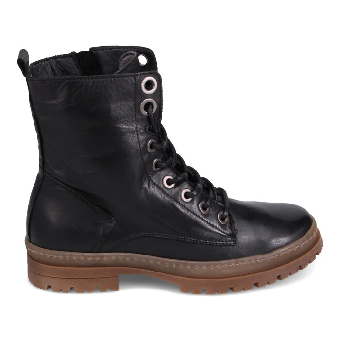 Miz Mooz Women's Arcadia Black Soft Leather Boots Shoes Manmade in