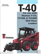 Equipment Brochure - Thomas - T-40 - Skid Steer Cold Planer - c1990's (E2351)
