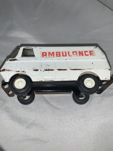 Vintage 1970s Tonka Ambulance White Pressed Steel Ambulance Van - Picture 11 of 15
