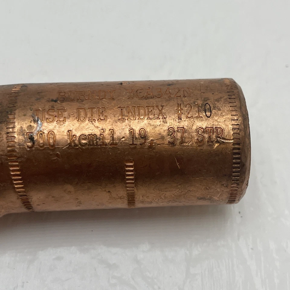 Burndy YCA342N Copper Compression Lug 500kcmil 2-NEMA Mounting Holes 6-1/2L - Image 3 of 4