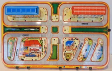 Technofix 313 City Traffic Drive & Park Tin Board Wind up Set