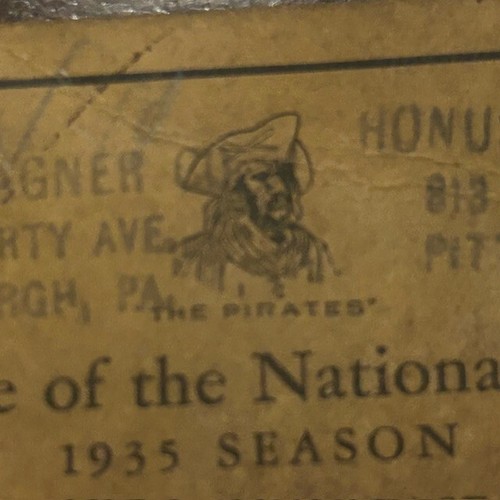 RARE VINTAGE 1935  OFFICIAL NATIONAL LEAGUE SCHEDULE PITTSBURGH HONUS WAGNER CO - Picture 4 of 14