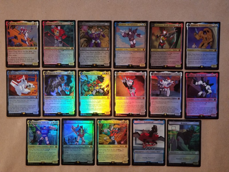 MTG BRO BOT Transformers 15 Card FOIL Set w/ Ravage & Laserbeak Token NM/MINT
