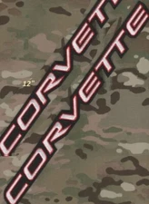 HEARTBEAT of AMERICA CORVETTE VETTE RACING TEAM iron-on Large 12" 2-PC SET