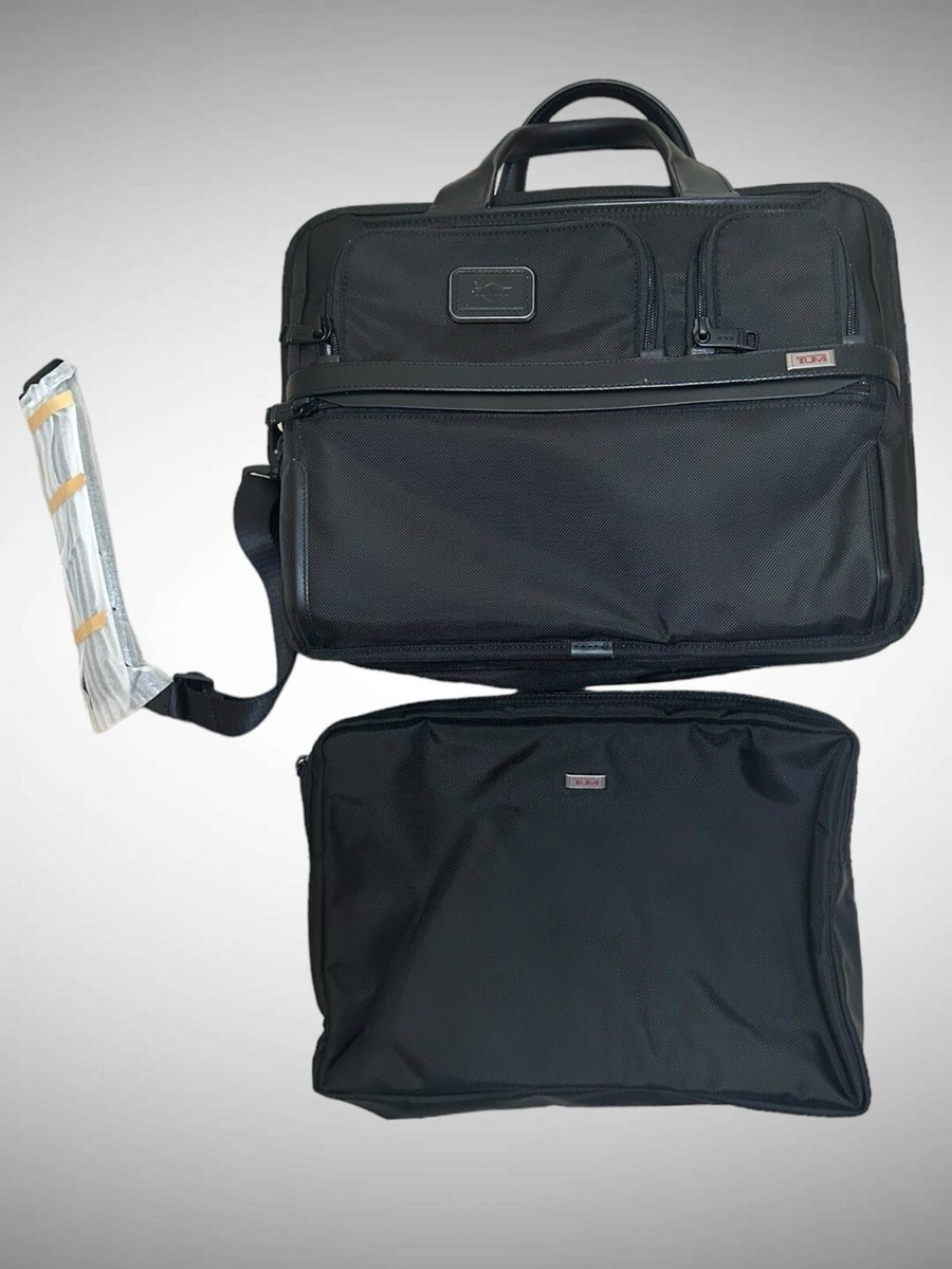 TUMI Alpha Expandable Organizer Laptop Briefcase 117305-1041 Black  “Sunoco”