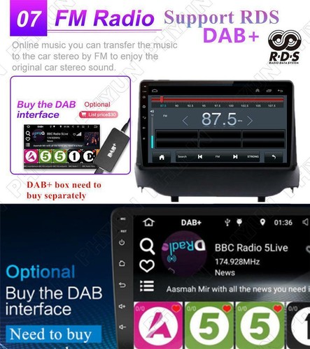 9" Android 10.1 Radio Stereo DAB WIFI GPS Player 2+32G For Ford Ecosport 2013-17 - Picture 7 of 12