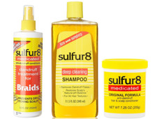 Sulfur 8 Medicated Braid Spray, Hair & Scalp Conditioner & Shampoo Set