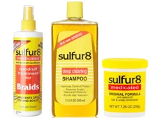 Sulfur 8 Medicated Braid Spray, Hair & Scalp Conditioner & Shampoo Set