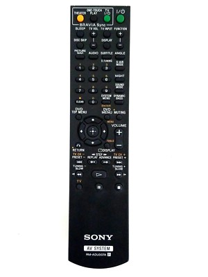 SONY RM-ADU007A Remote Control DAV-HDX587WC DAV-HDX589W DAV-HDX285 DAV-HDX287