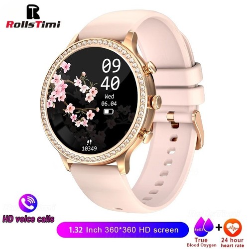 Elegante Damen-Smartwatch – Bluetooth, Fitness, Blutdruck, wasserdicht - Zdjęcie 14 z 17