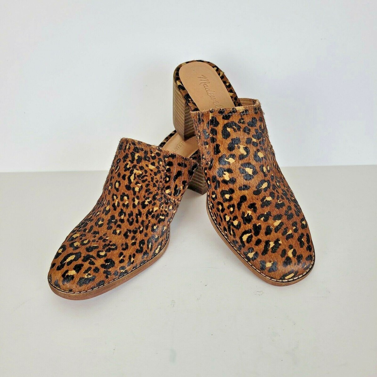 Madewell The Carey Mule Women's Sz Painted Leopard Cheetah