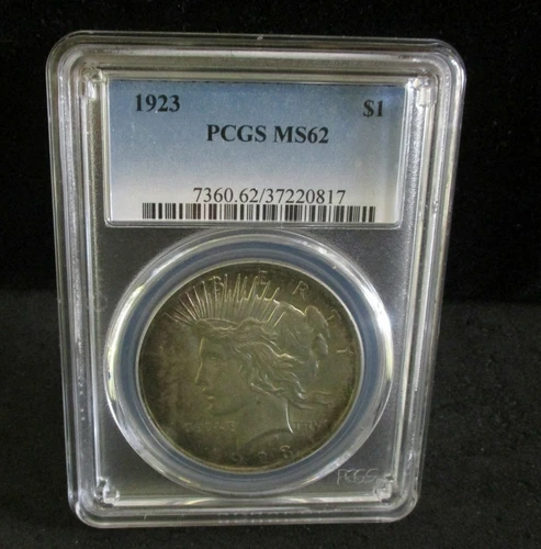 1923 Peace Silver Dollar - PCGS MS62 - 0817   ENN COINS