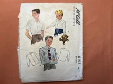 McCall Sewing Pattern 6108 Boys' Shirt Size 2 Cut Complete