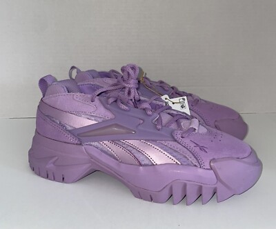 Reebok Womens Size Cardi B Club V2 Puzzled Purple Shoes