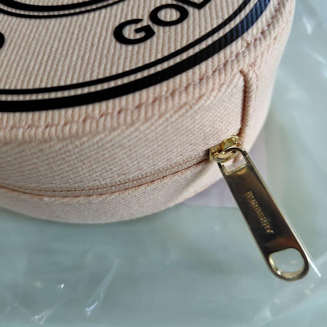 Burberry Makeup Pouch Novelty Round Accessory Case Beige Burberry Makeup Pouch Novelty Round Accessory Case Beige