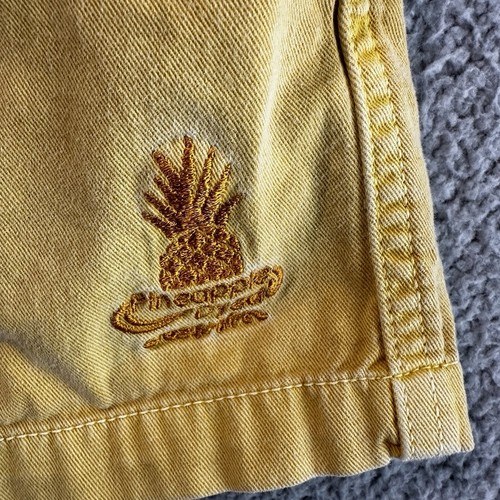 Crazy Shirts Hawaii Shorts Mens XL Yellow Pineapple Dyed Drawstring Chino - Picture 2 of 10