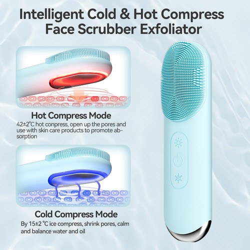 Facial Cleansing Brush, Silicone Face Scrubber, Electric Face Brushes for Cle... - Picture 4 of 8