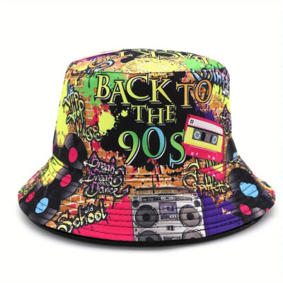 90s RAVE DANCE Old Skool Fisherman Bucket Summer Sun