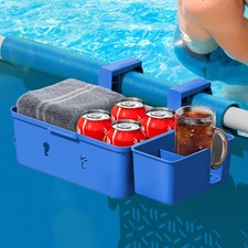 1x Poolside Storage Basket with Pool Cup Hold...