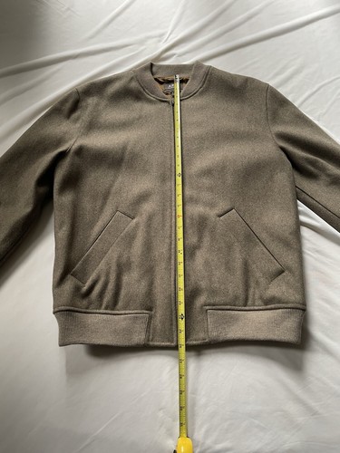 A.P.C. Jacket Mens Brown Wool/Polyester Bomber Zip Up Lined Blouson Large NWOT - Picture 7 of 9