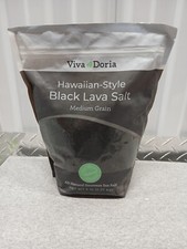 Viva Doria Hawaiian Black Lava Sea Salt, Medium Grain, 5 Lb.