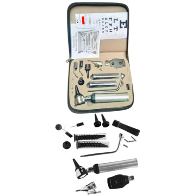 ENT Diagnostic Set - Otoscope & Ophthalmoscope with Zipper Case