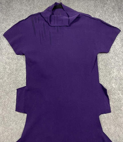 ISSEY MIYAKE Dress Womens 2 M Purple Maxi Sculptural Avant Garde Art To Wear - Picture 2 of 13