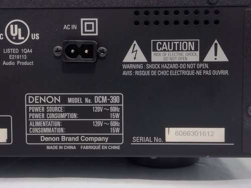 Denon DCM-390 5 Disc Carousel CD Changer Player No Remote - Picture 8 of 10