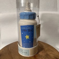Cudlie Coin Bank Ceramic Baby Bottle Twinkle Twinkle Little Star Vintage New
