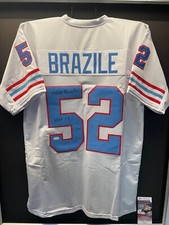ROBERT BRAZILE Huston Oilers  Autographed Jersey Inscribed 