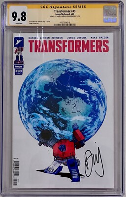 TRANSFORMERS #9 IMAGE/SKYBOUND CGC 9.8 SS SIGNED BY DANIEL WARREN JOHNSON CVR A