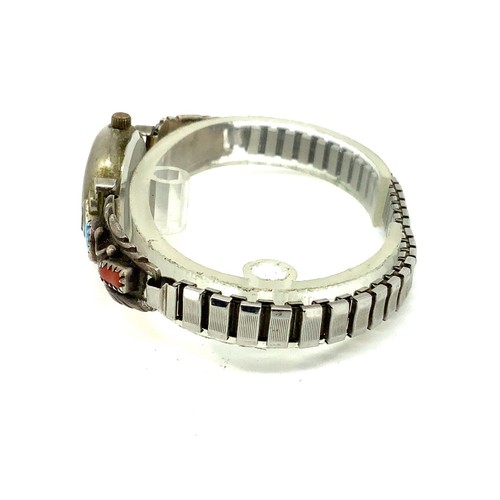 Women’s Lucoral Diamond Quartz Watch w/Richard Begay Navajo Sterling Silver Band - Picture 5 of 12