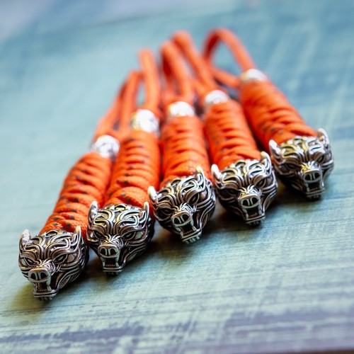 Practicalix Paracord EDC Lanyard Holder Warrior Metal Beads Handmade Sydney - Picture 20 of 254