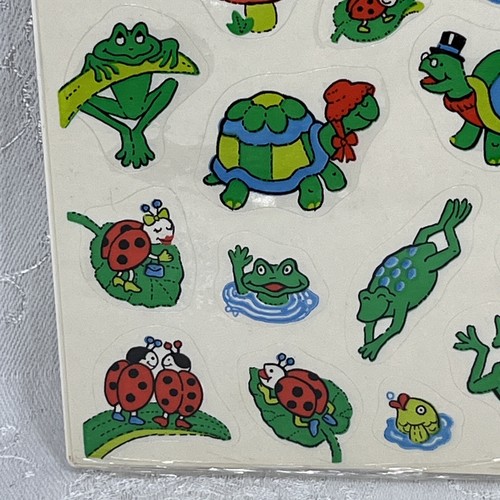 Vintage Hallmark Stickers Frogs Turtles Ladybugs New 4 Sheets 1990 - Picture 6 of 7