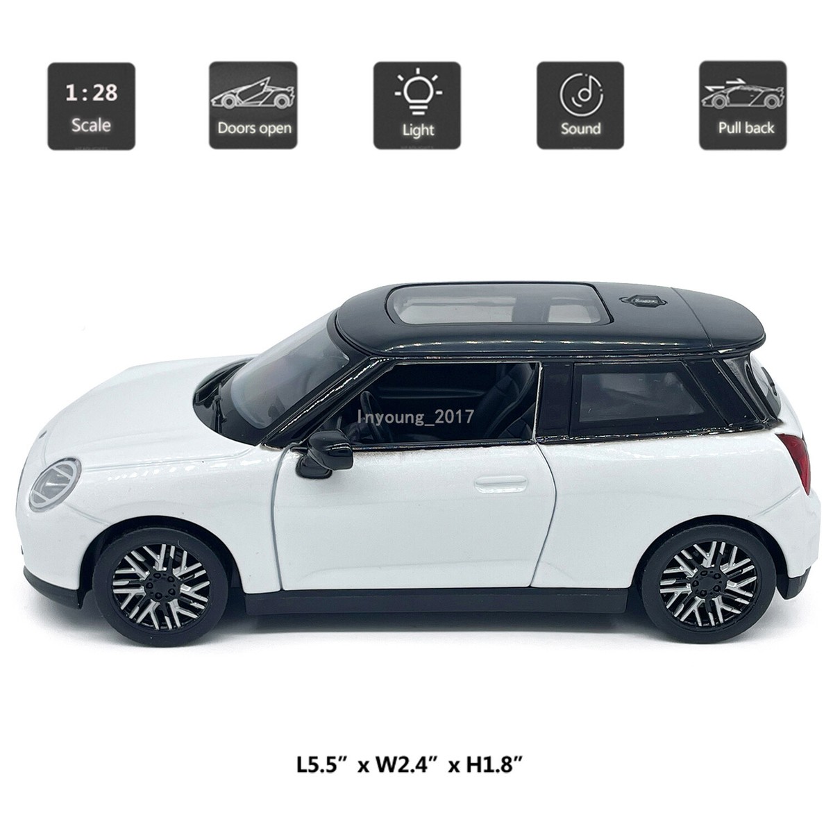 1/28 2024 BMW Mini Cooper Model Car Diecast Toy Cars Toys