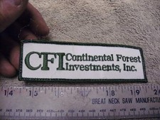 CONTINENTAL FOREST INVESTMENTS Inc. (CFI) Uniform / Cap Cloth Patch