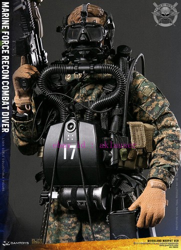 Damtoys 1/6 Dam78055 Us Marine Force Recon Combat Diver Woodland Marpat Ver Toy - Picture 10 of 12