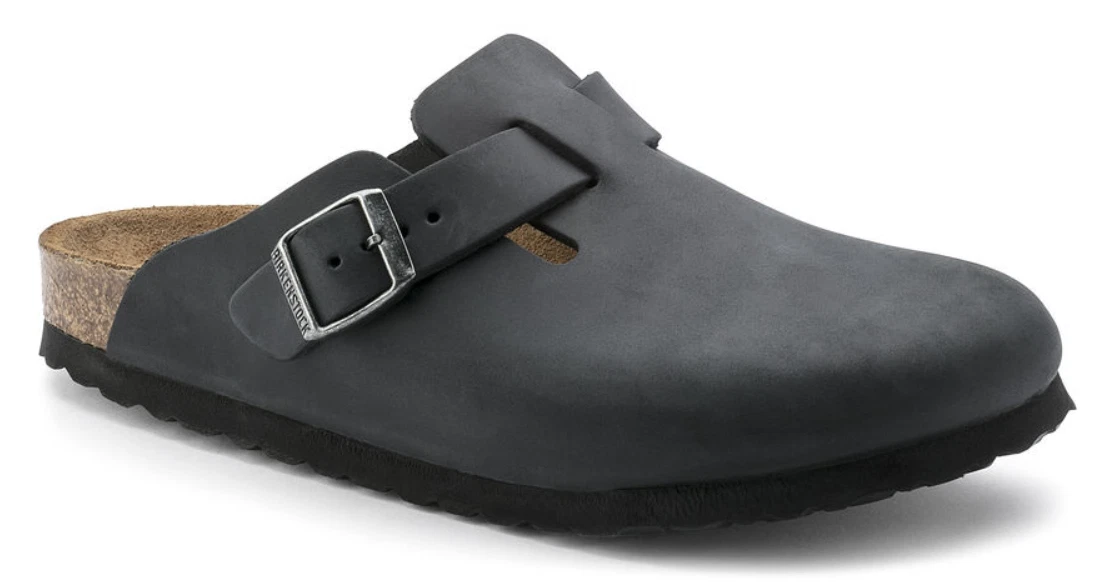 BIRKENSTOCK BOSTON Pelle oliata BLACK eBay