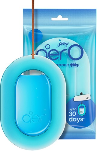 Godrej aer O Hanging Car Air Freshener Gel Car Accessories (Cool Aqua) 7.5gm - Picture 3 of 7