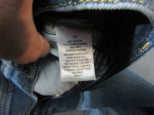 Arizona Jeans Womens 13 Blue Extreme Low Rise Y2K Flare 32x31.5 As Measured - Picture 12 of 13
