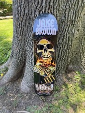 Jake Brown Skeleton Reaper Money Eternal Life Vintage Blind Skateboard Deck RARE