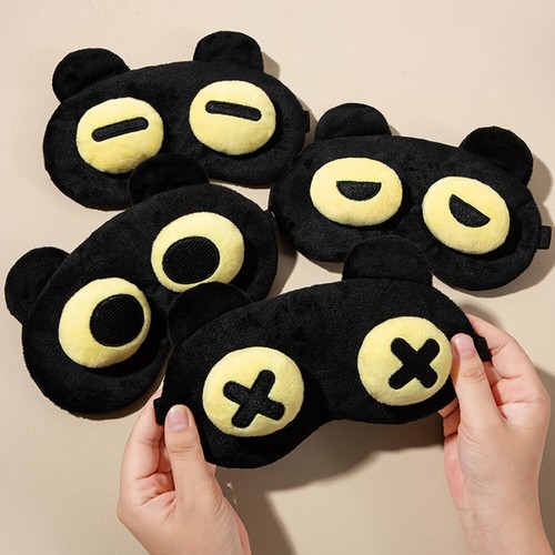 Fluffy Plush Eye mask Travel Sleep Masks Blindfold 3D Children girls kids - Picture 4 of 21