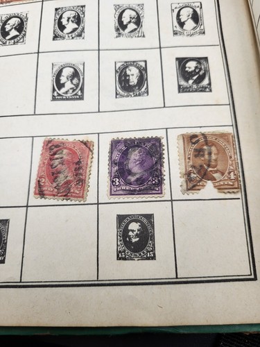 Estate Lot of 75 US Postage Stamps 1873-1935 Including Rare on Vntg Album Pages - Picture 4 of 14